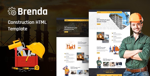 Brenda – 建筑设计工程装饰HTML5模板-蟹程序