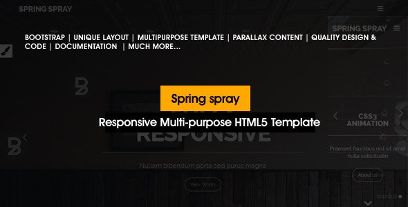Springspray – 多用途网站HTML5模板-蟹程序