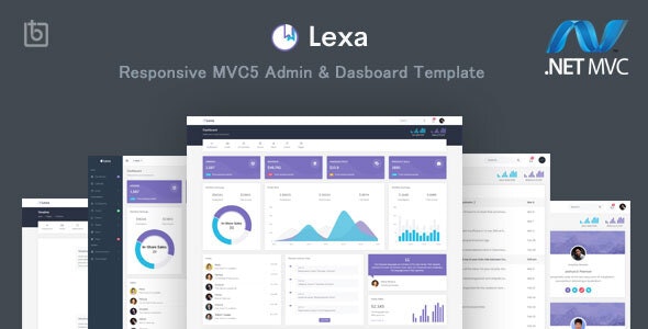 Lexa – MVC5管理仪表板HTML模板-蟹程序