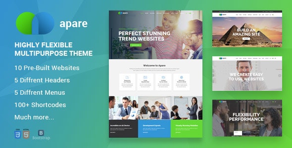 Apare – 响应式多用途HTML5模板-蟹程序