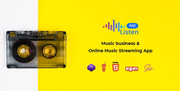 Listen – 在线音乐流媒体APP网站HTML模板 – v2.0.0-蟹程序