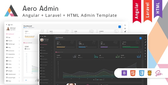 Aero – Bootstrap 后台管理模板 – v1.5.0-蟹程序