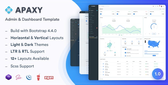 Apaxy – 后台管理面板HTML模板-蟹程序