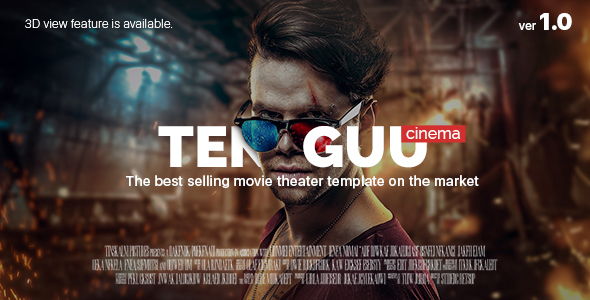 Tenguu Cinema – 电影院HTML模板-蟹程序
