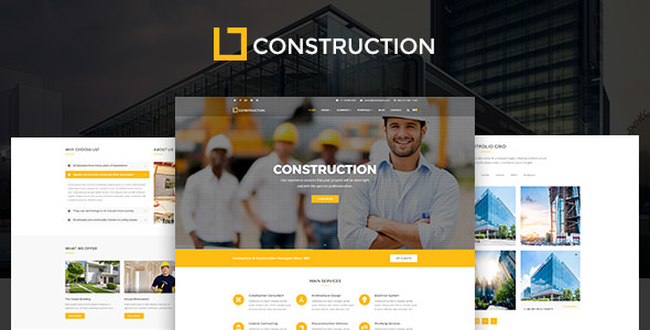 Construction – 建筑公司HTML模板-蟹程序