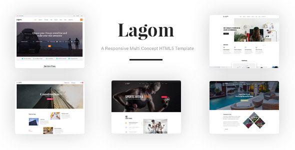 Lagom – 响应式多概念HTML5模板-蟹程序