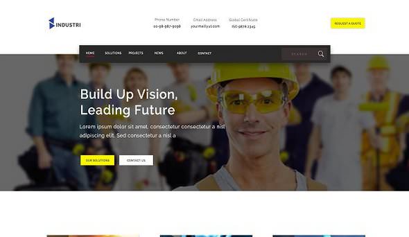 Industri – 工程建筑HTML5模板-蟹程序