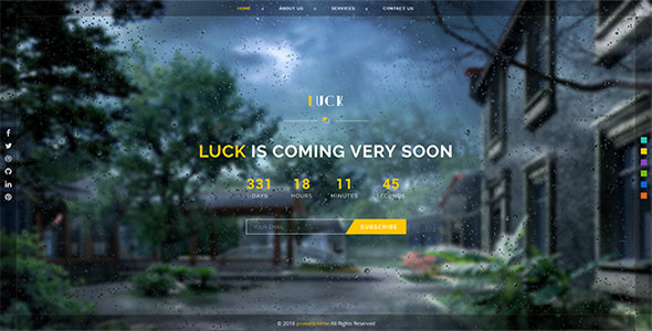 Luck – 响应式倒计时HTML模板-蟹程序