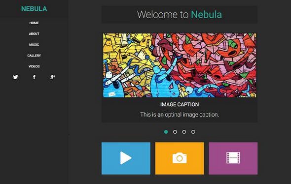 Nebula – 创意作品展示HTML模板-蟹程序