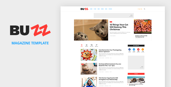 BUZZ – 新闻杂志PSD模板-蟹程序