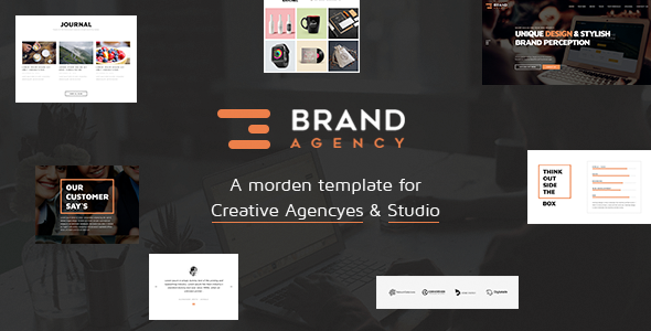 Brand Agency v1.1 – 创意HTML Bootstrap模板-蟹程序