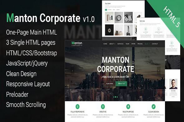 Manton Corporate v1.0 – 企业公司HTML 5模板-蟹程序