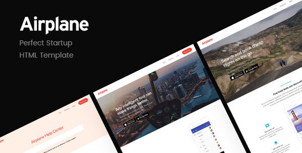 Airplane v1.1 – 着陆页HTML5模板-蟹程序