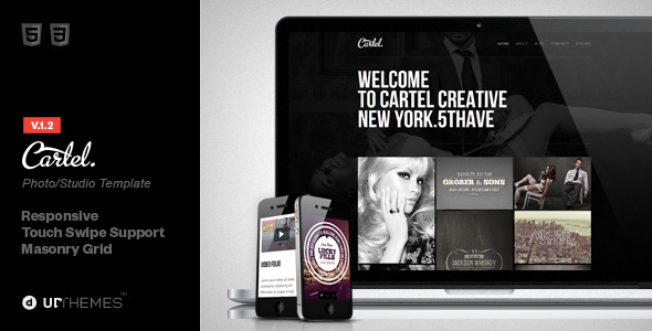 Cartel 工作室/作品展示 XHTML/CSS静态网站模板HTML5主题-蟹程序