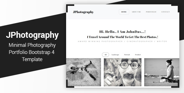 JPhotography – 迷你作品展示HTML5模板-蟹程序
