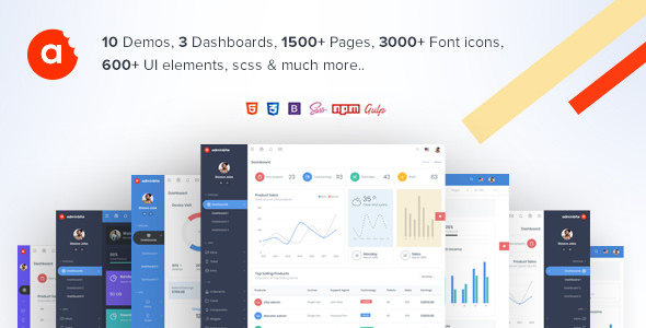 AdminBite 高级Bootstrap 4管理模板-蟹程序