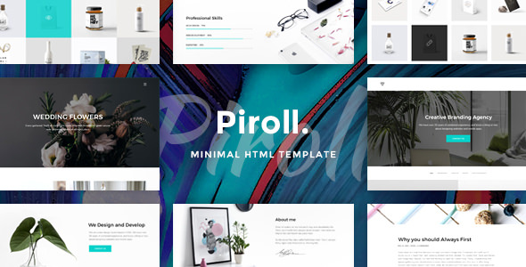 Piroll – 简约作品展示HTML模板-蟹程序