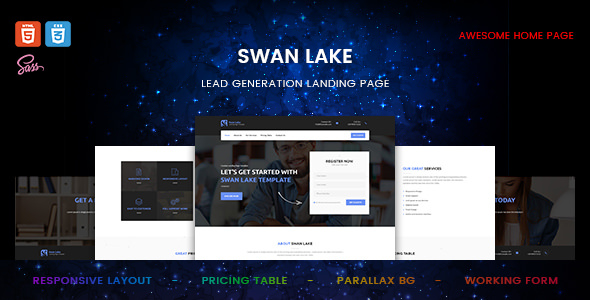 Swan Lake – 营销着陆页-蟹程序