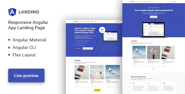 Angular Landing – 应用程序 App 着陆页-蟹程序