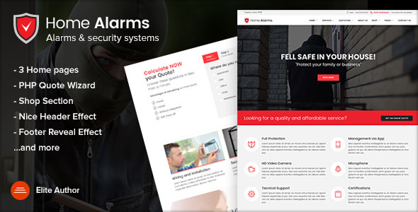 HomeAlarms – 监控安保HTML模板 – v1.2.1-蟹程序