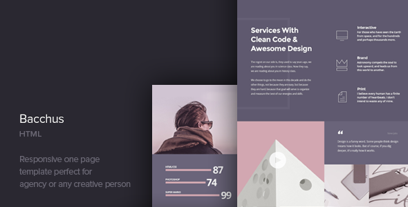 Bacchus – 单页HTML模板 – v1.3-蟹程序