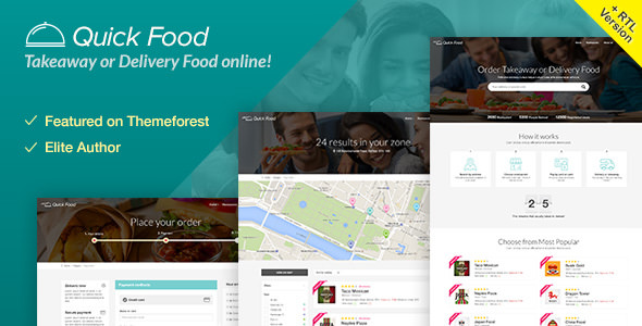 QuickFood – 外卖餐饮HTML模板 – v1.8-蟹程序