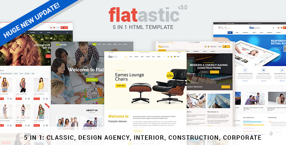 Flatastic – 高级多功能HTML模板 – v3.0-蟹程序