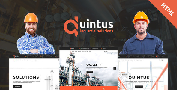 Quintus – 工业工厂HTML5模板 – v1.1-蟹程序