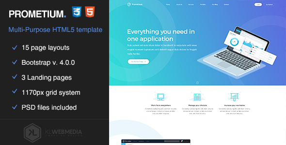 Prometium – 多用途HTML5模板-蟹程序