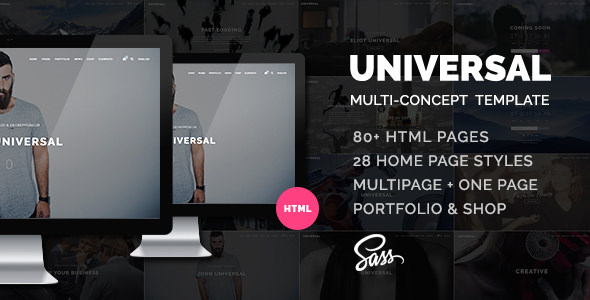 Universal v1.1 – 智能多用途HTML5模板-蟹程序
