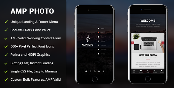 AMP Photo – 手机移动Google AMP模板-蟹程序