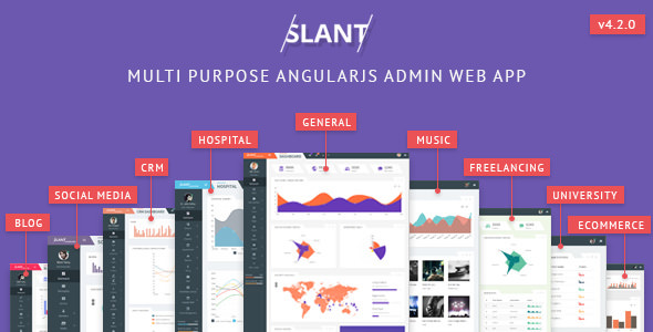 Slant – 多用途Web应用AngularJS管理程序 – v5.1.0-蟹程序