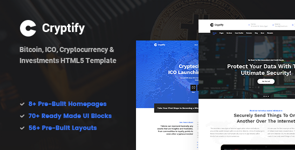 Cryptify – 比特币区块链投资HTML模板-蟹程序