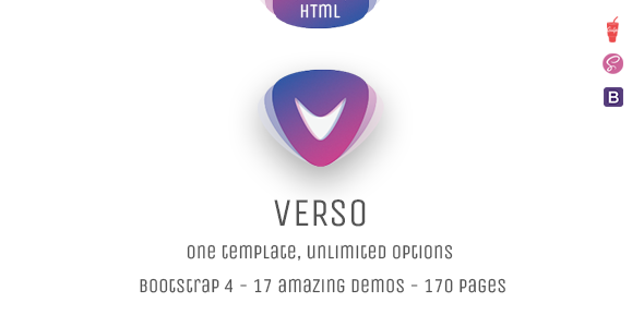 Verso – 独特多用途Bootstrap 4 HTML模板-蟹程序
