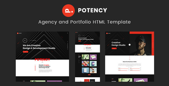 Potency – 创意机构作品展示HTML5模板-蟹程序
