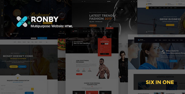 Ronby  –  6 Niche 多用途HTML5模板-蟹程序