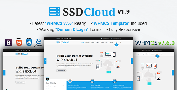 SSDCloud – 多用途托管WHMCS模板 – v1.9-蟹程序