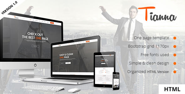 Tianna – 单页HTML5模板-蟹程序
