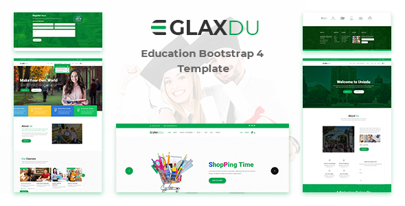 Glaxdu  – 教育学校Bootstrap 4模板-蟹程序