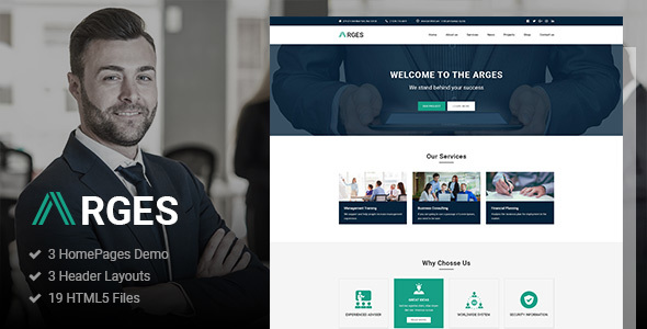 Arges  – 企业商业HTML5模板-蟹程序