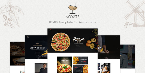 Royate  – 创意餐厅HTML5模板-蟹程序