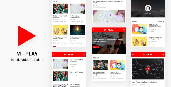 M-PLAY – 移动手机版视频网站模板-蟹程序