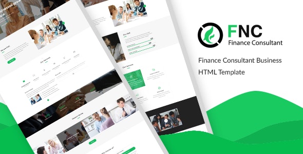 FNC – 财务咨询税务记账会计HTML模板-蟹程序