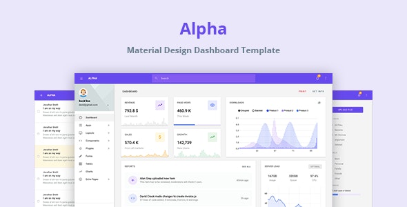 ALPHA – 后台管理模板HTML模板-蟹程序
