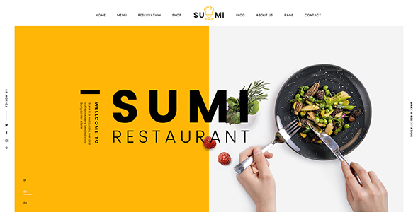Sumi 响应式创意餐饮 HTML 模板-蟹程序