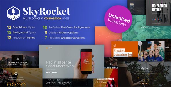 SkyRocket v1.0 – 多用途倒计时HTML模板-蟹程序