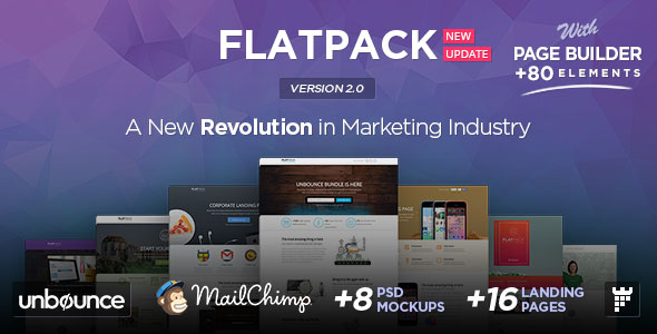FLATPACK 创意多用途HTML5模板 – v5.2.2-蟹程序