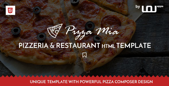 Pizza Mia – 披萨餐厅HTML5模板-蟹程序