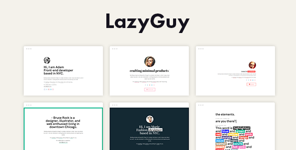 LazyGuy – 用户登陆页面HTML模板-蟹程序