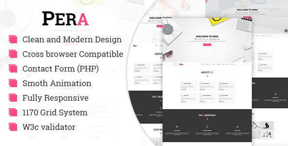 Pera – 创意机构展示HTML5模板-蟹程序